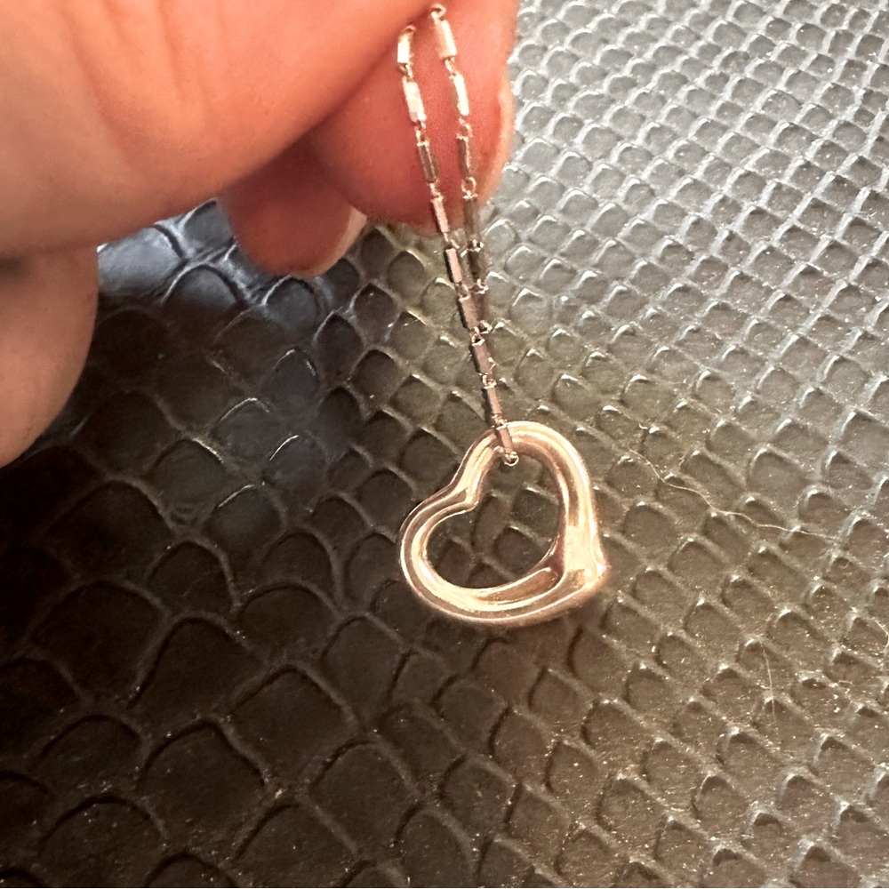 Tiffany & Co Sterling Silver Elsa Peretti Open Heart. Authentic